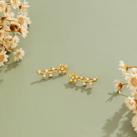Golden Crystal Vine Earrings - Beautiful Earth Boutique