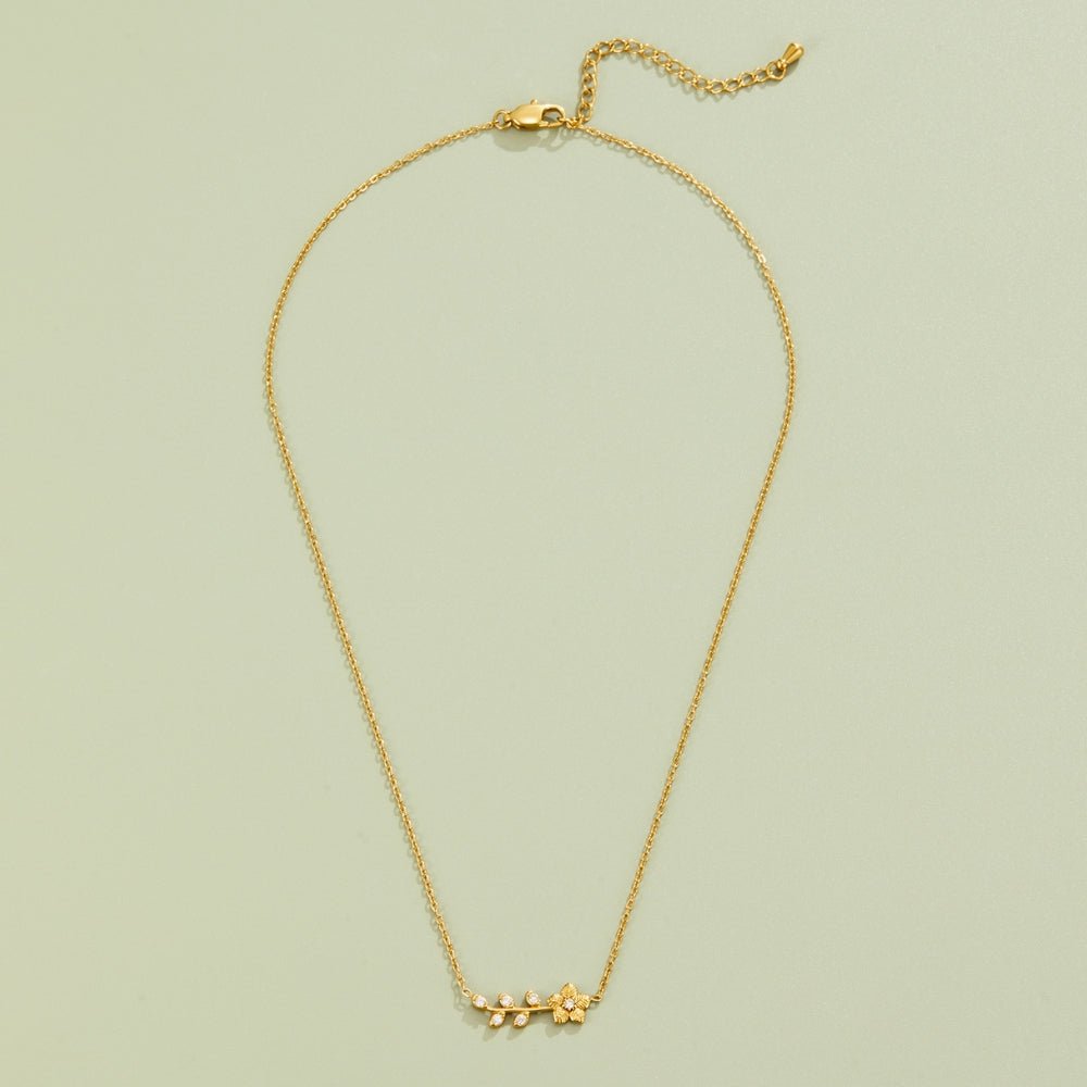 Golden Crystal Vine Necklace - Beautiful Earth Boutique