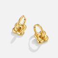 Golden Flower Puff Earrings - Beautiful Earth Boutique