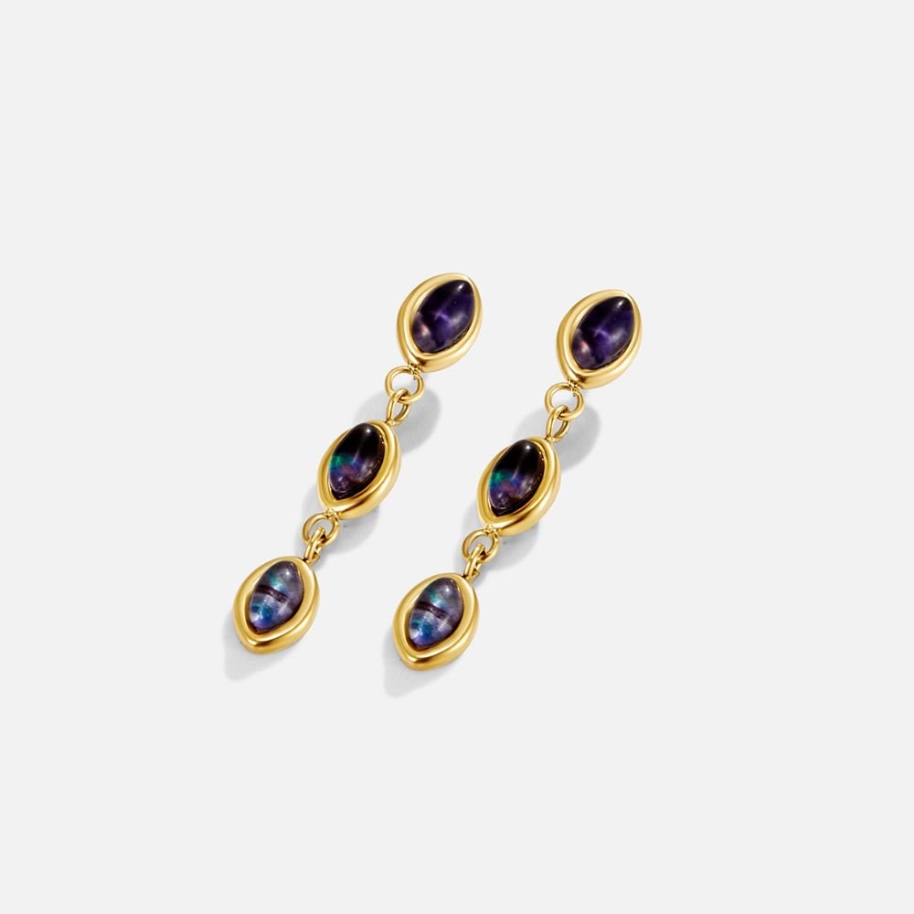 Golden Iridescent Pearl Drop Earrings - Beautiful Earth Boutique