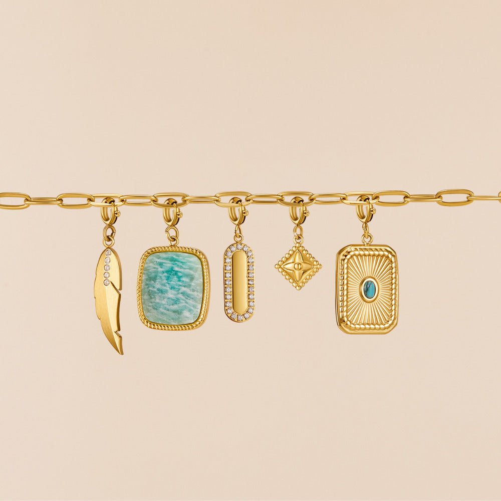 Green Amazonite Stone Charm - Beautiful Earth Boutique