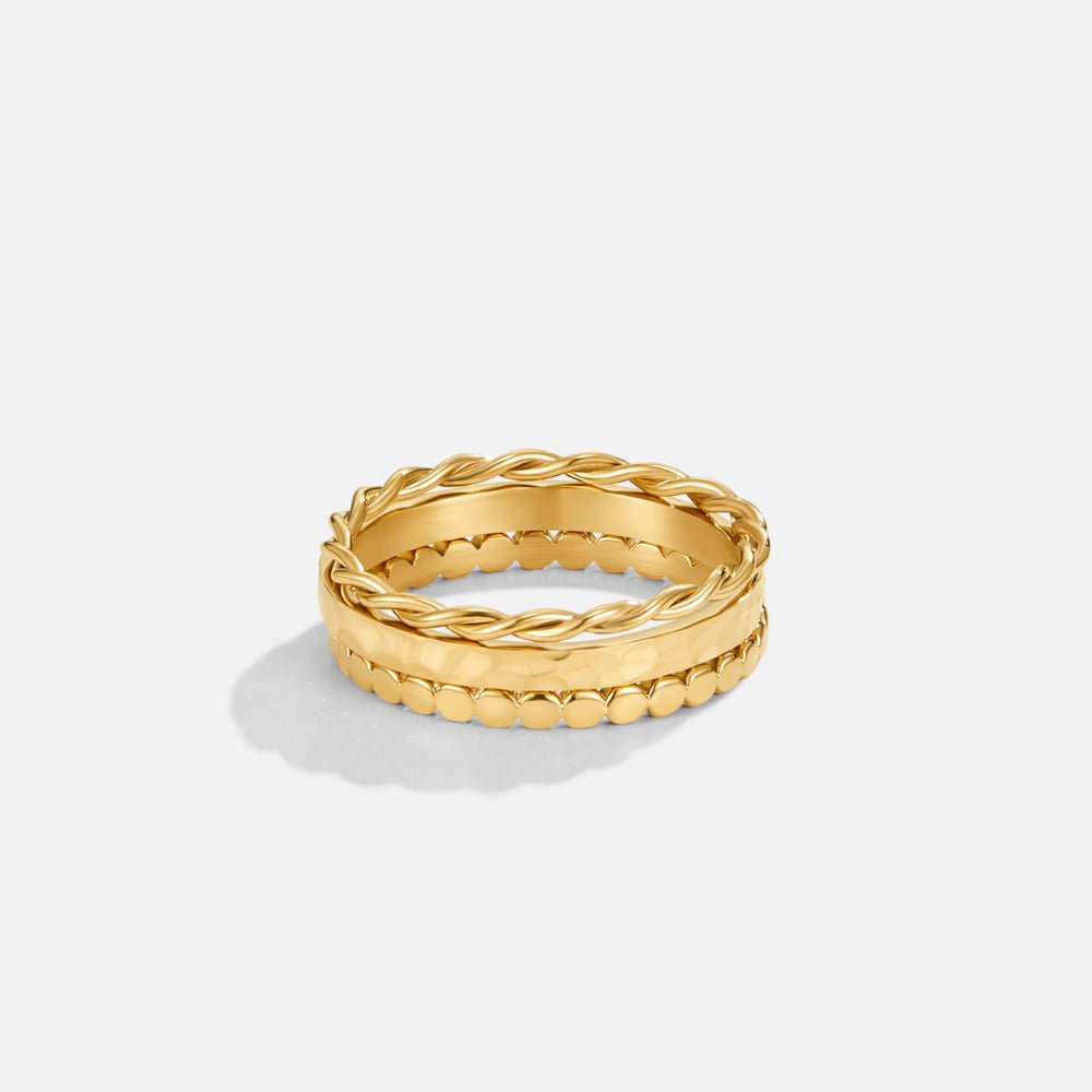 Hella Gold Stacked Ring - Beautiful Earth Boutique