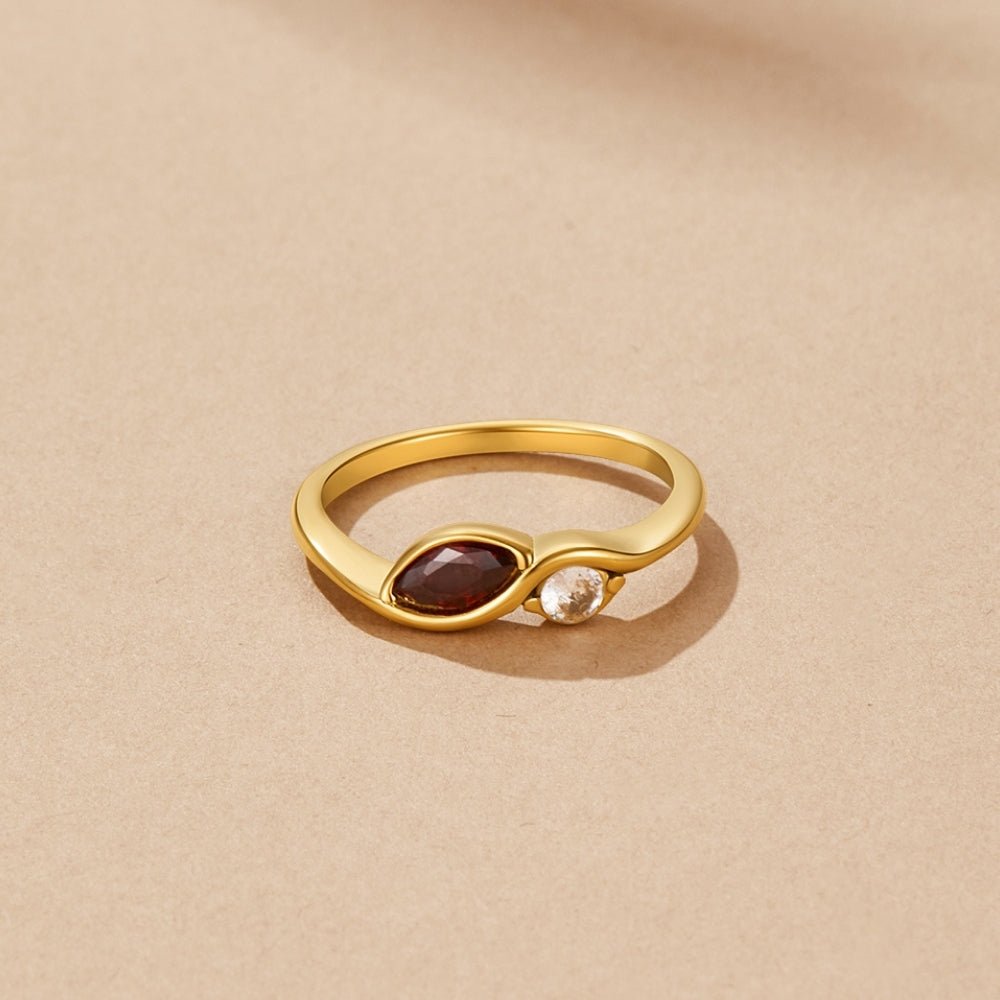 Infinity Crystal Red Garnet Ring - Beautiful Earth Boutique