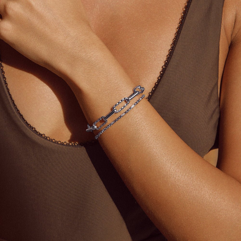 Jihan Chunky Silver Chain Bracelet - Beautiful Earth Boutique