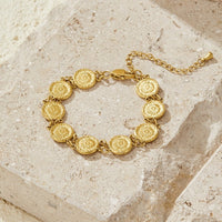 Lara Gold Medallion Bracelet - Beautiful Earth Boutique