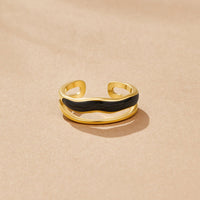 Layered Black Sahara Gold Ring - Beautiful Earth Boutique