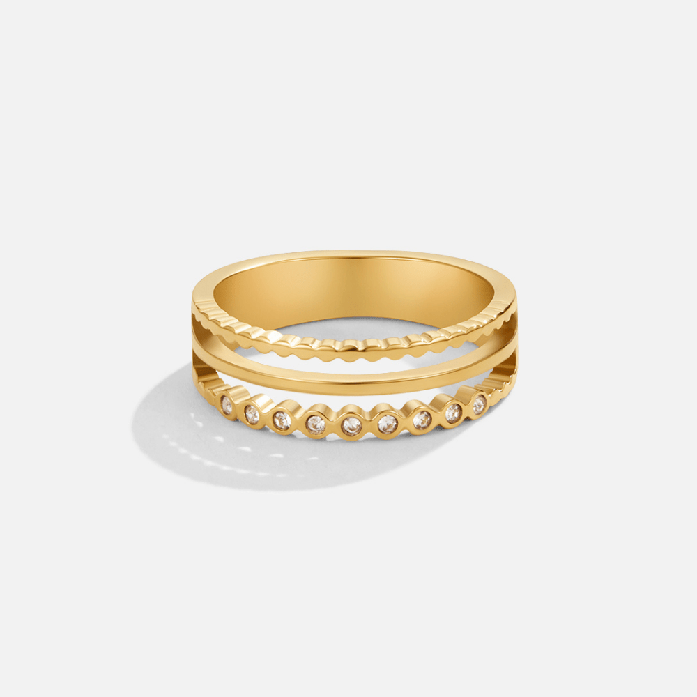 Layered Elowyn Crystal Ring - Beautiful Earth Boutique