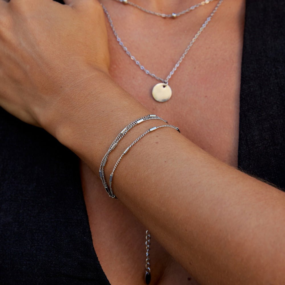Layered Silver Alia Bracelet - Beautiful Earth Boutique