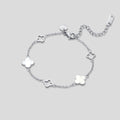 Lucia Silver Clover Bracelet - Beautiful Earth Boutique