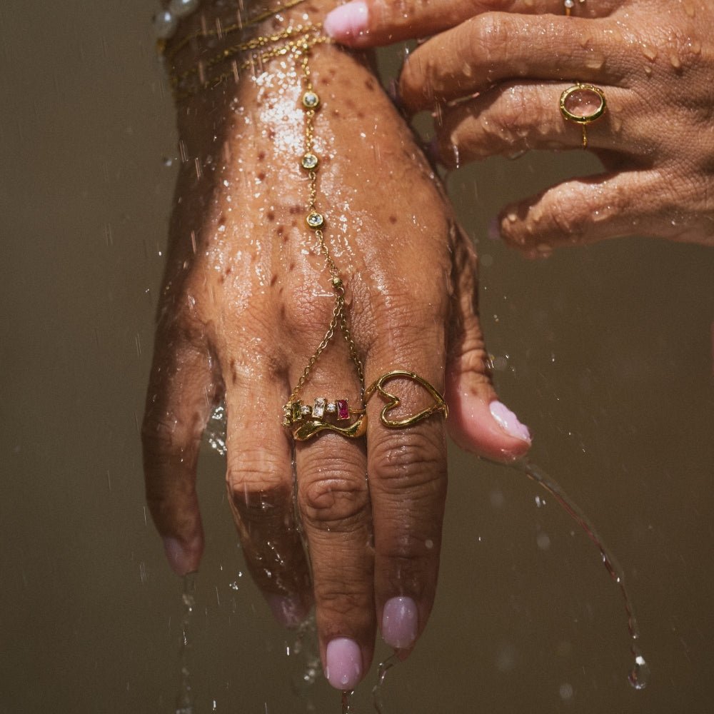 Melted Gold Heart Ring - Beautiful Earth Boutique