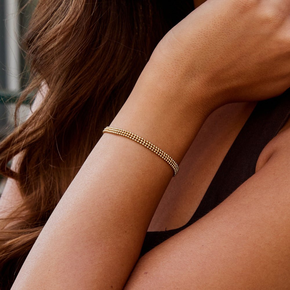 Milan Gold Beaded Chain Bracelet - Beautiful Earth Boutique