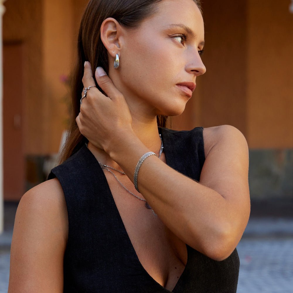 Molly Silver Mesh Chain Bracelet - Beautiful Earth Boutique