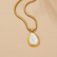 Mother of Pearl Teardrop Necklace - Beautiful Earth Boutique