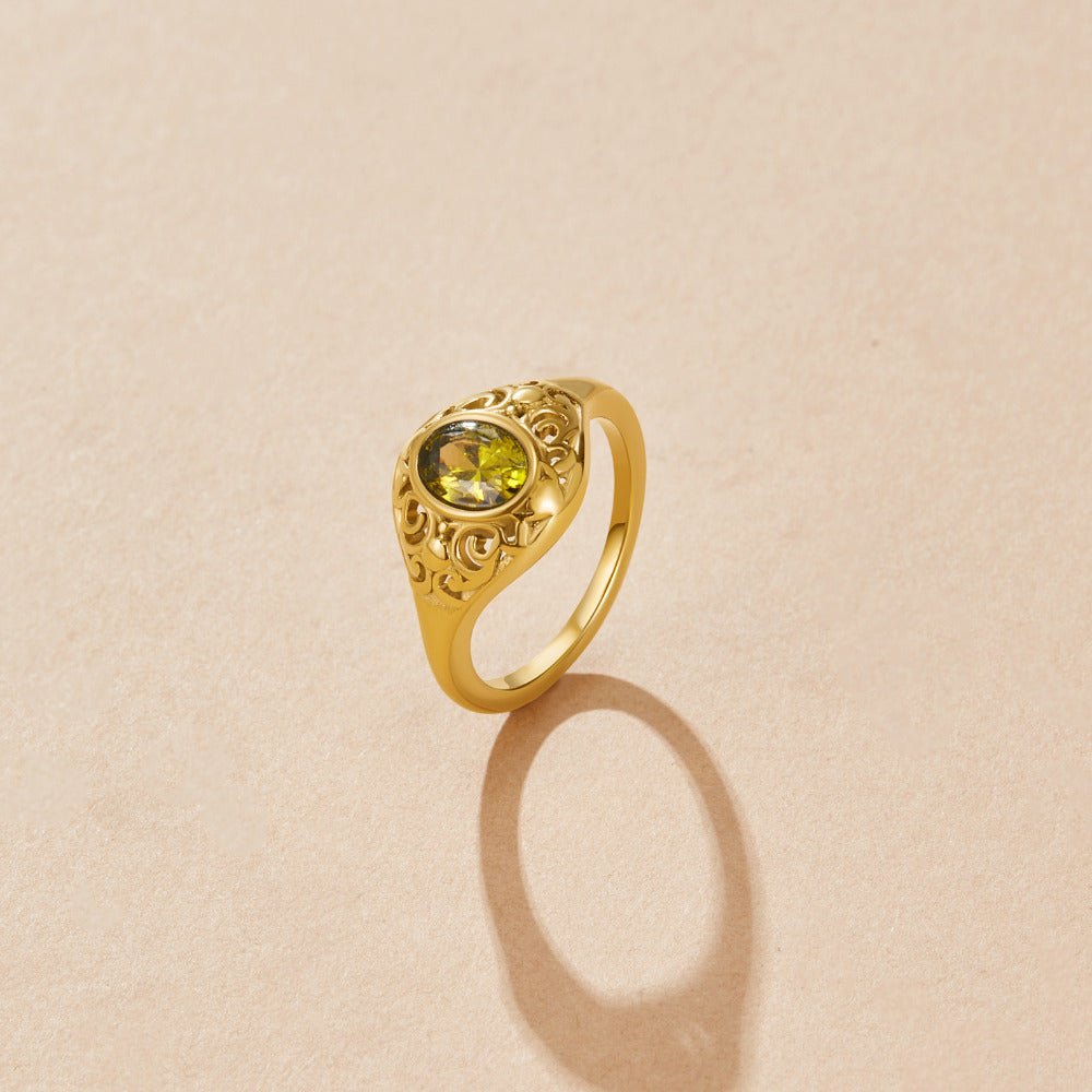 Mystic Emerald Gold Ring - Beautiful Earth Boutique