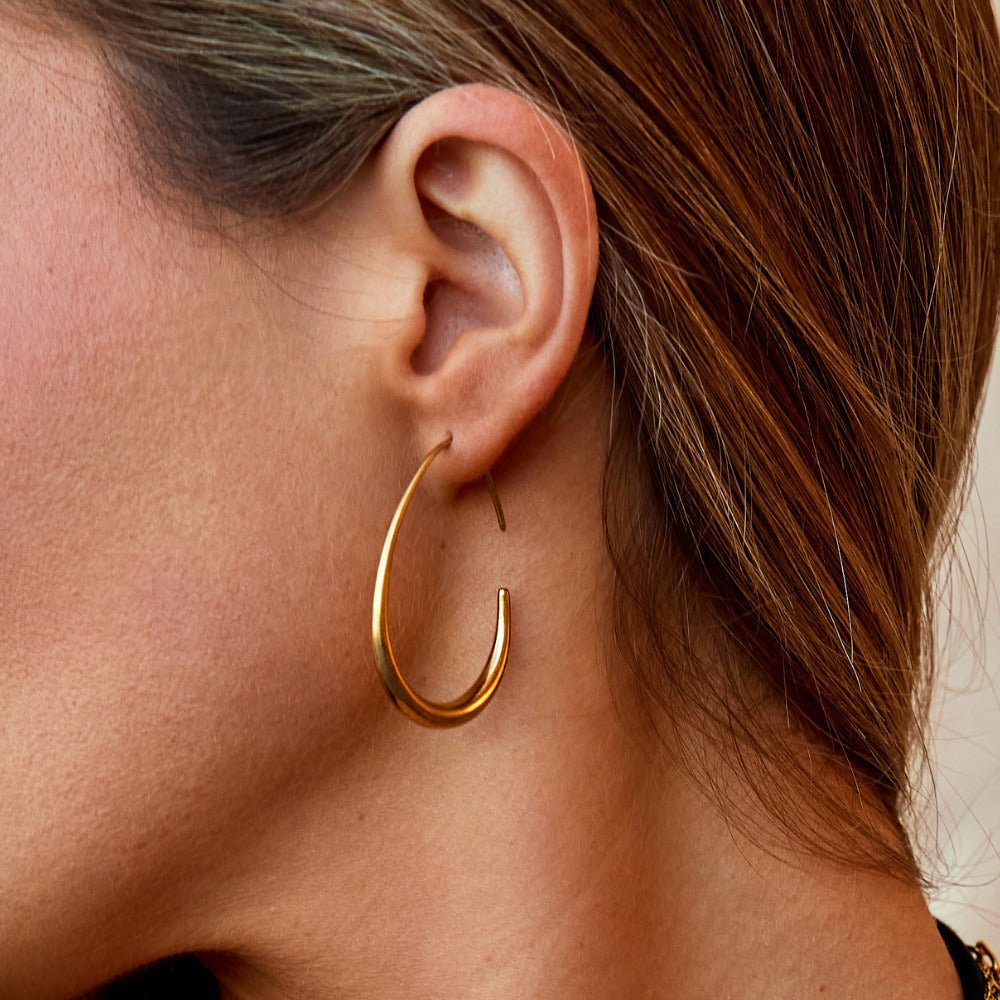 Nica Gold Hoop Earrings - Beautiful Earth Boutique
