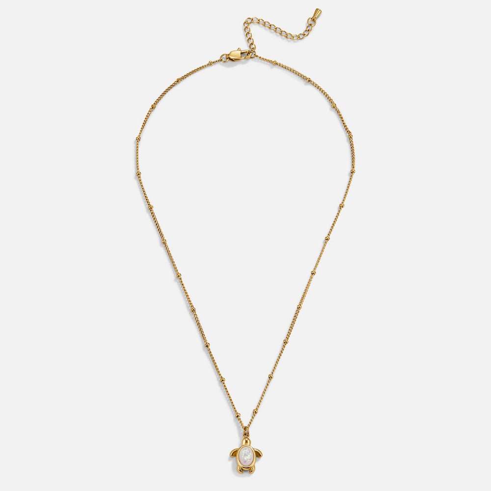 Opal Gold Turtle Pendant Necklace - Beautiful Earth Boutique
