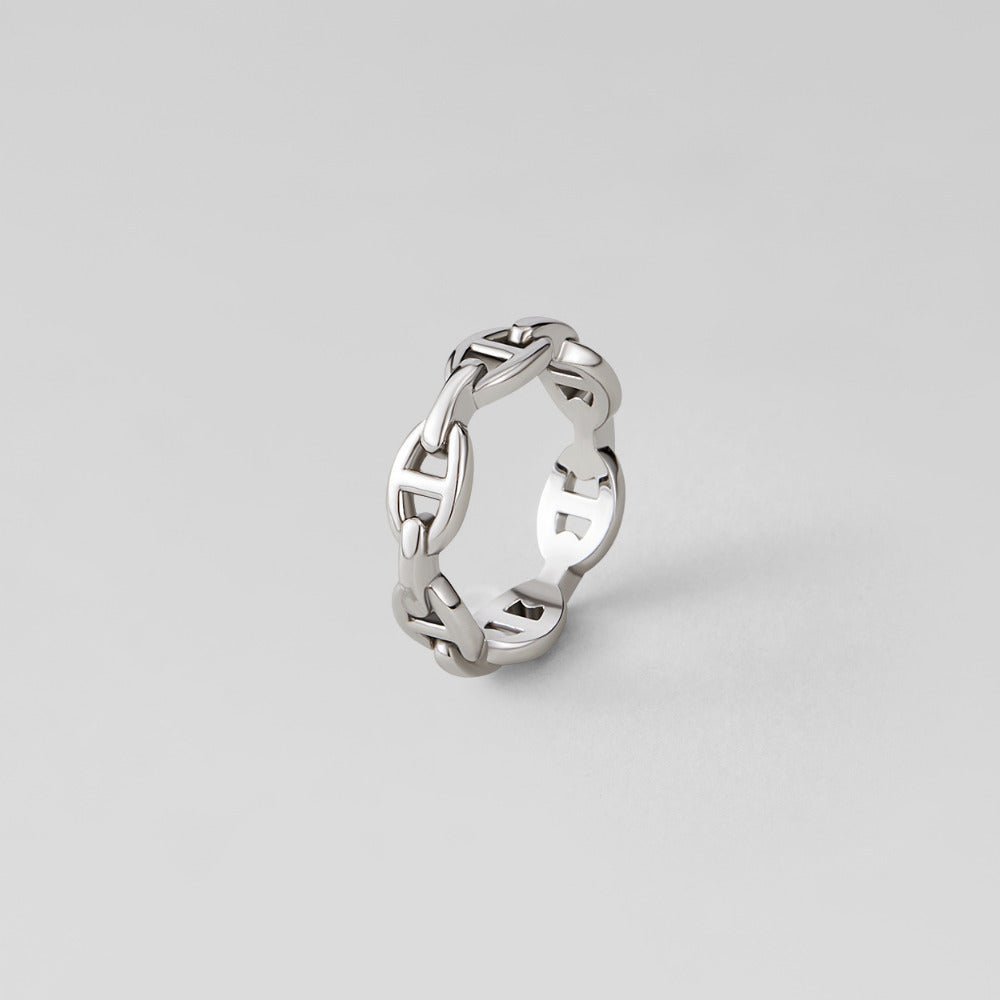 Raya Silver Chain Band Ring - Beautiful Earth Boutique