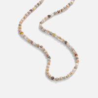 Silver Alashan Stone Bead Necklace - Beautiful Earth Boutique