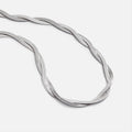 Silver Chiara Twist Snake Chain Necklace - Beautiful Earth Boutique