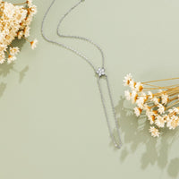 Silver & Crystal Bloom Lariat Bracelet - Beautiful Earth Boutique