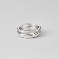 Silver Madison Wave Ring Set - Beautiful Earth Boutique