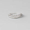 Silver Marissa White Crystal Layered Ring - Beautiful Earth Boutique