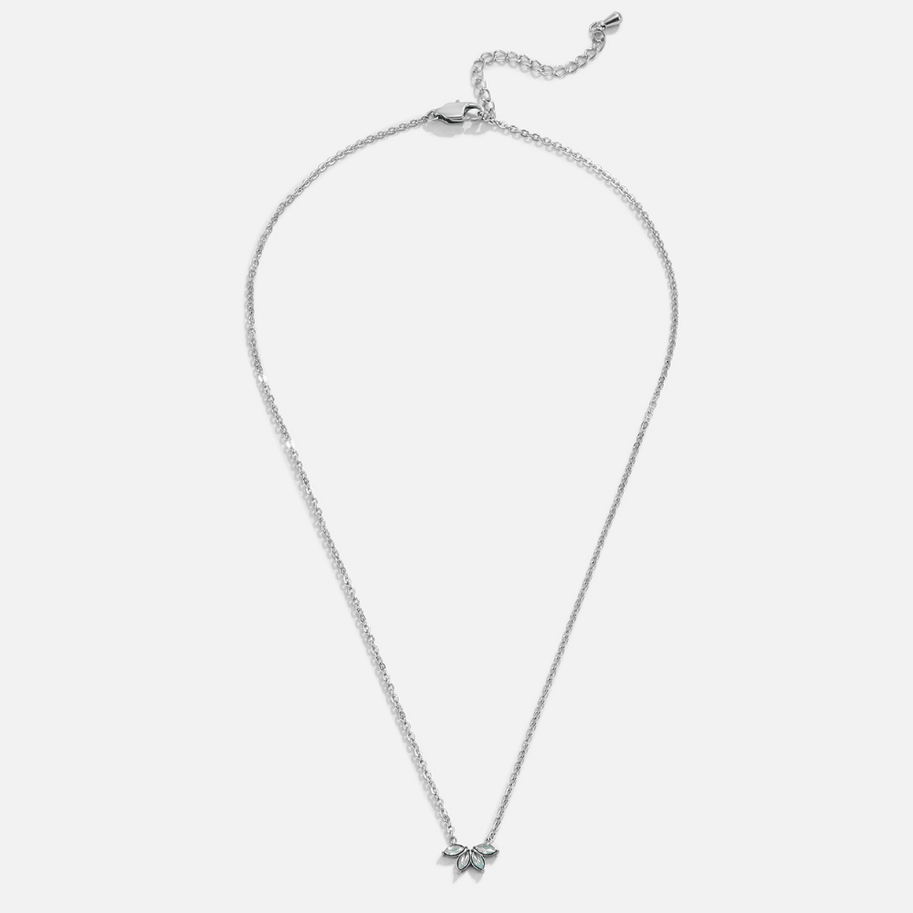 Silver Marquise Petal Necklace - Beautiful Earth Boutique