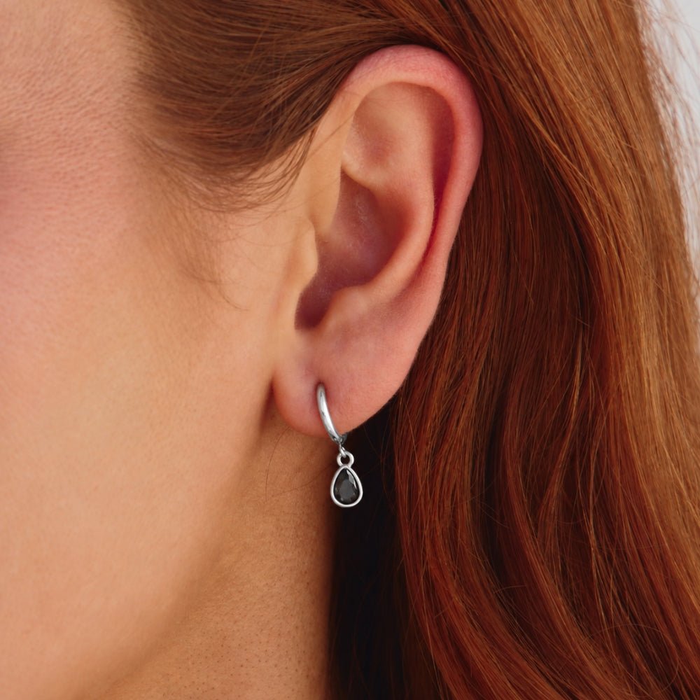Silver Midnight Teardrop Earrings - Beautiful Earth Boutique