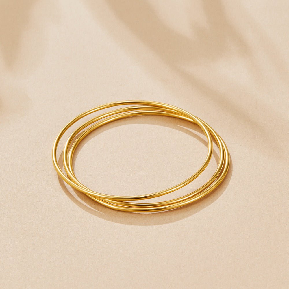 Solana Gold Bangle Set - Beautiful Earth Boutique