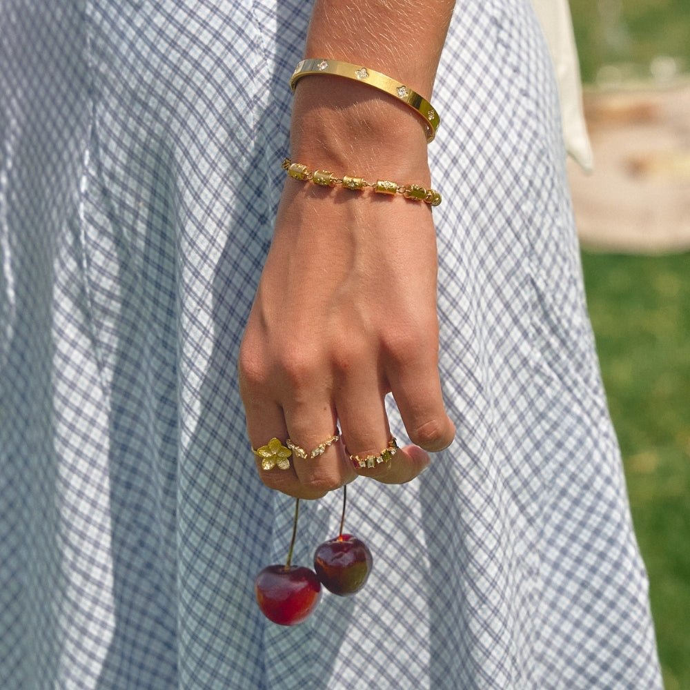 Stellar Gold Barrel Bracelet - Beautiful Earth Boutique