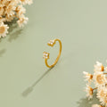 Twin Petal Gold Ring - Beautiful Earth Boutique