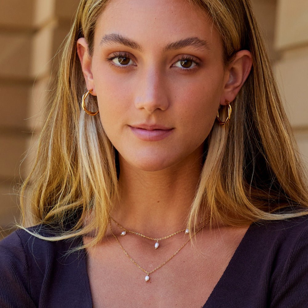 Twisted Celine Hoop Earrings - Beautiful Earth Boutique