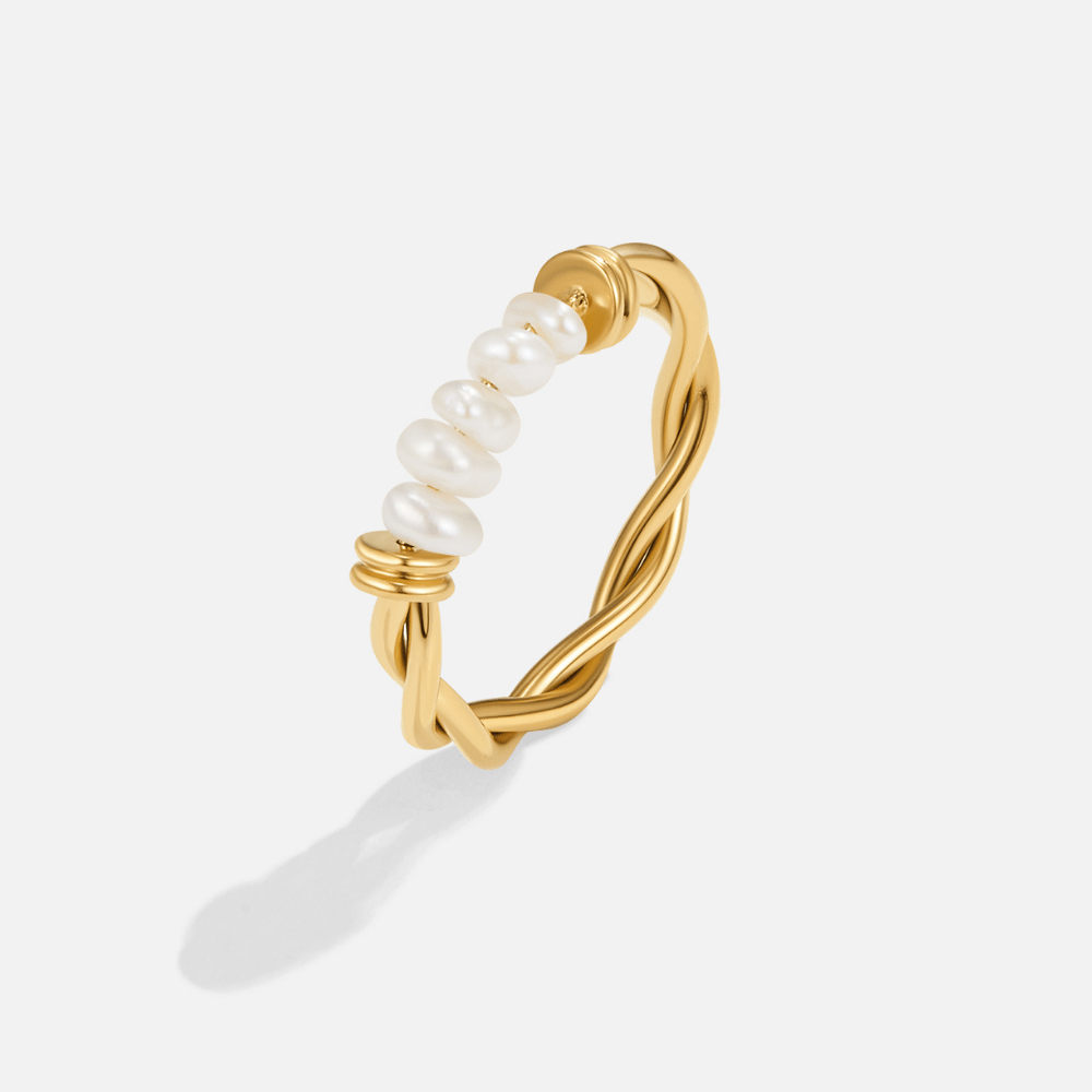 Twisted Classic Freshwater Pearl Ring - Beautiful Earth Boutique