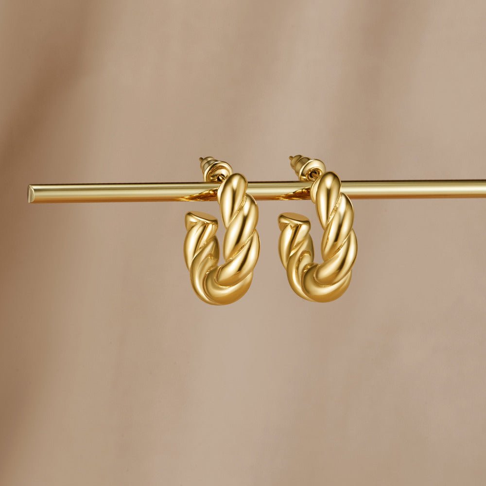 Twisted Felicity Hoop Earrings - Beautiful Earth Boutique