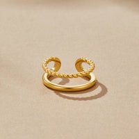 Twisted Tyra Gold Ring - Beautiful Earth Boutique