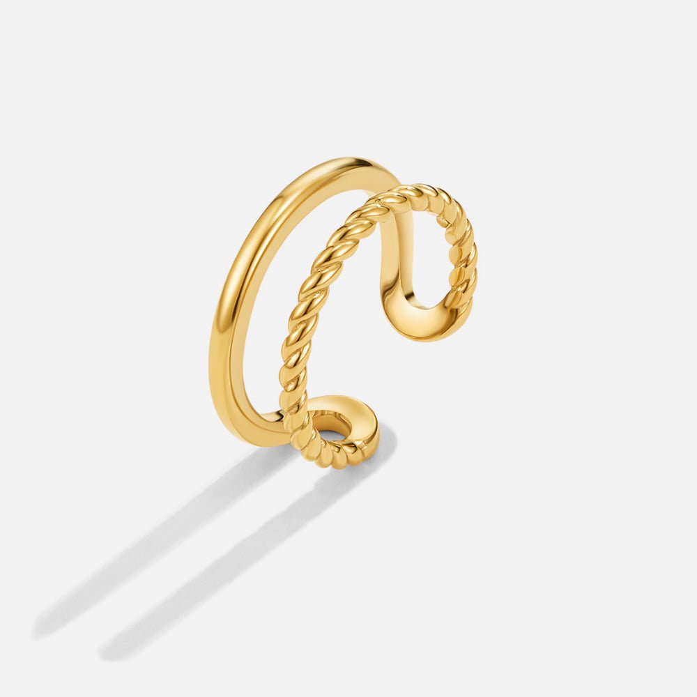 Twisted Tyra Gold Ring - Beautiful Earth Boutique