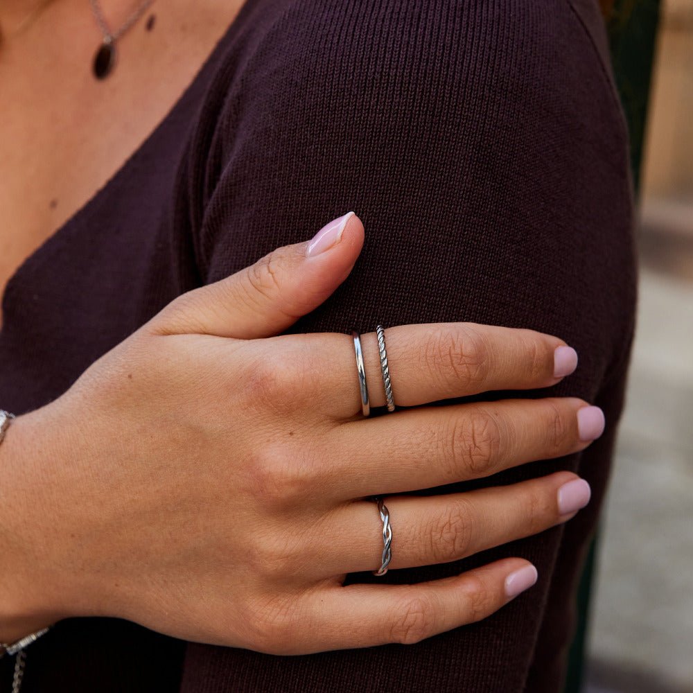 Twisted Tyra Silver Ring - Beautiful Earth Boutique