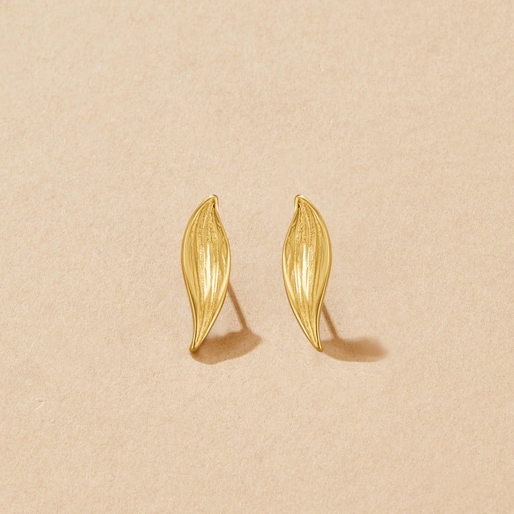 Vintage Monet Gold Leaf Earrings - Beautiful Earth Boutique