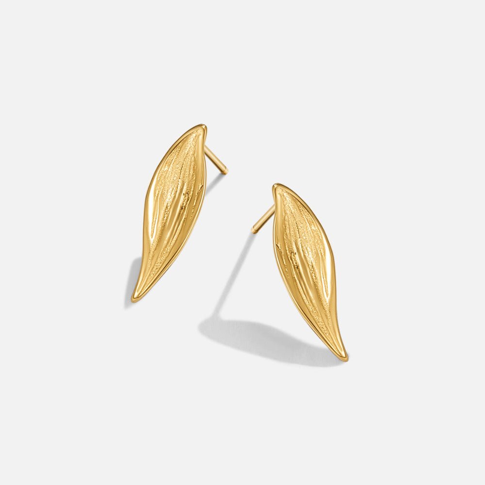 Vintage Monet Gold Leaf Earrings - Beautiful Earth Boutique