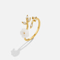 White Blossom Flower Ring - Beautiful Earth Boutique