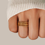 Marissa Layered Gold Leaf Ring - Beautiful Earth Boutique